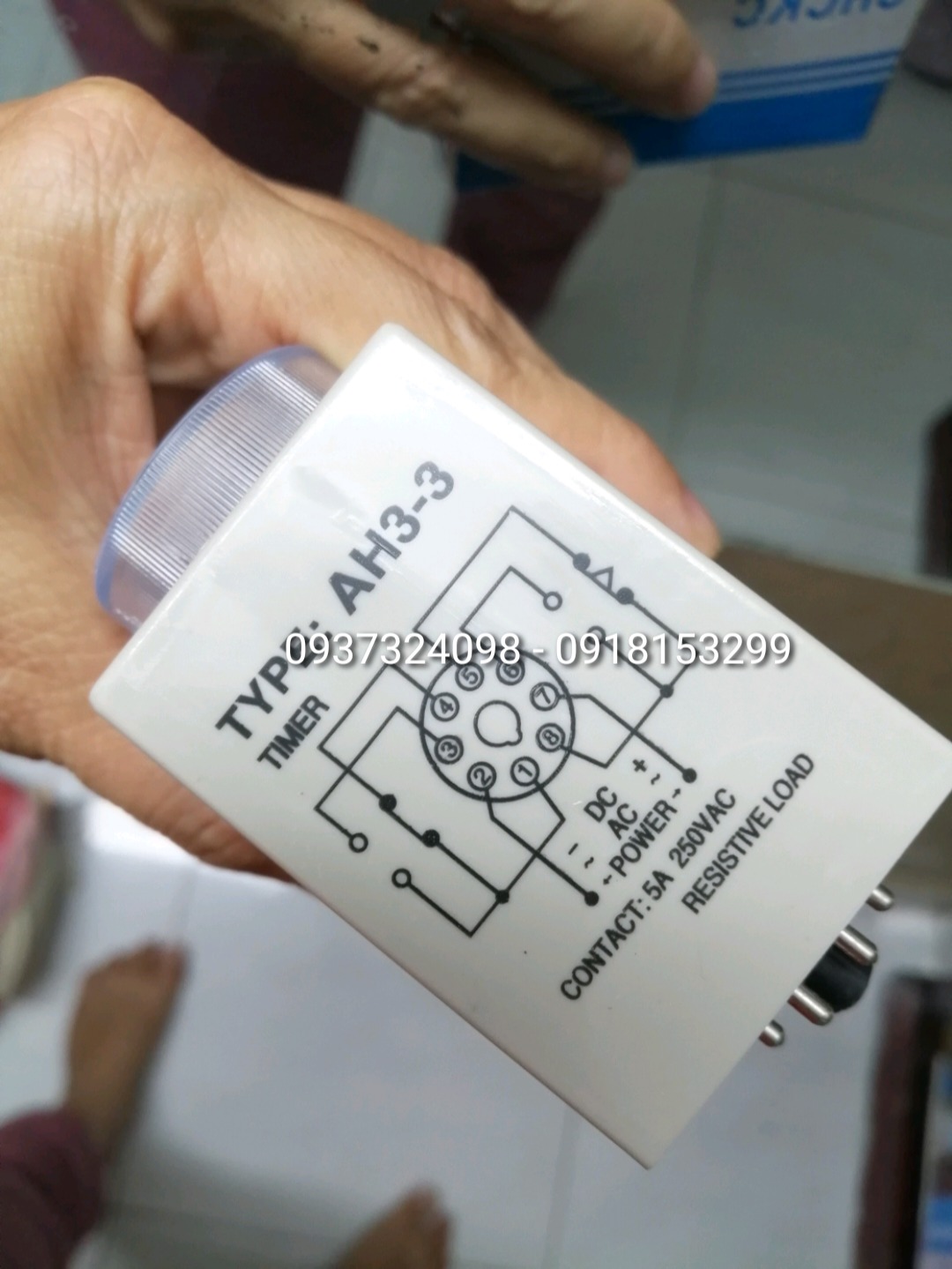 Rờ le thời gian CKC AH3-3 220vol10s,30s,60s không gồm đế