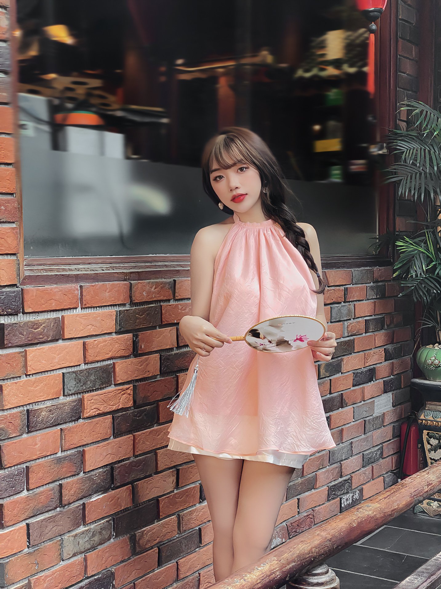 Yu cherry | áo yếm dây cột cổ tạo nơ, có mút ngực lưng bo chun macy yem top ya478