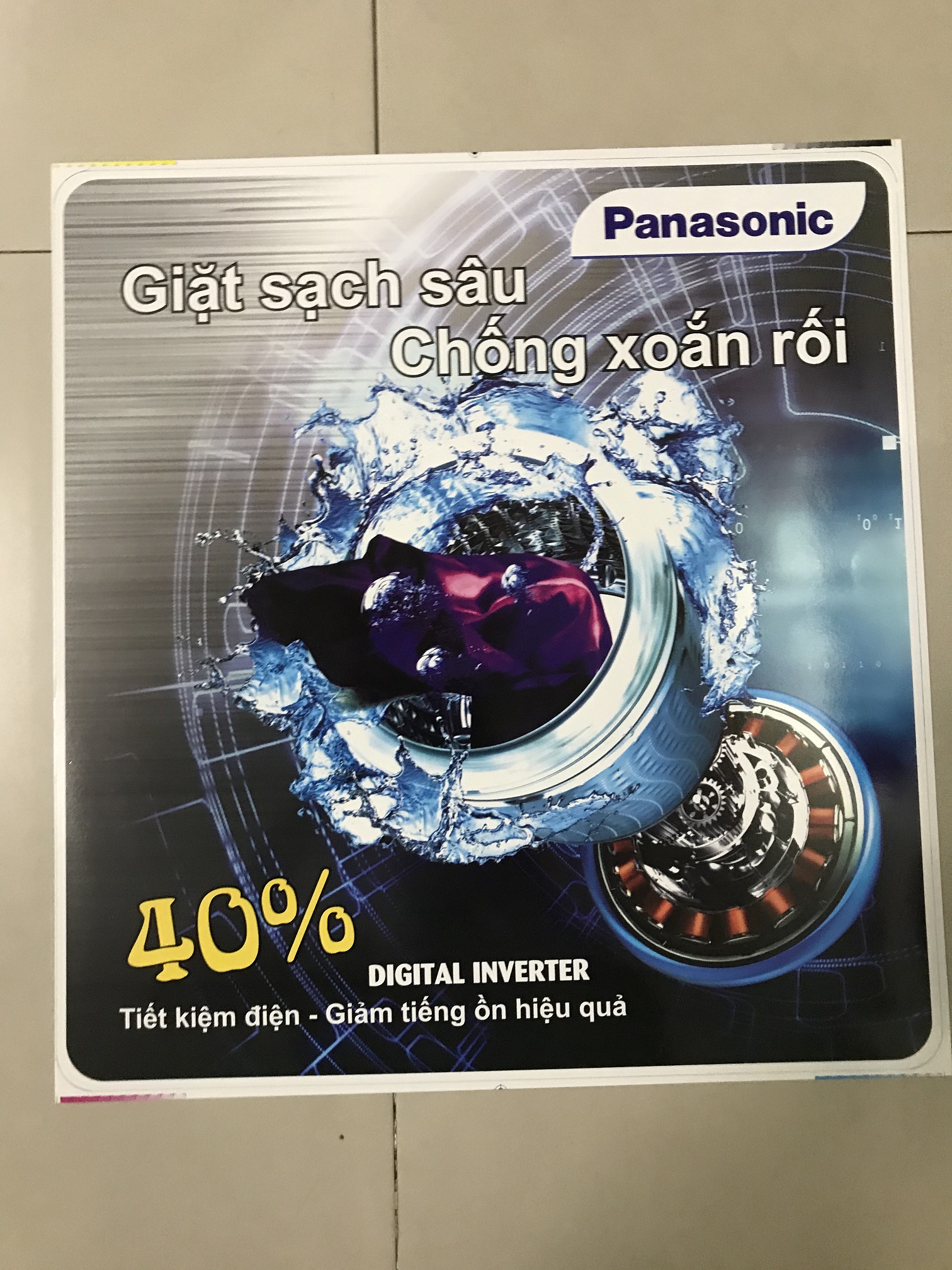 Miếng dán máy giặt Panasonic - Tem dán máy giặt Panasonic