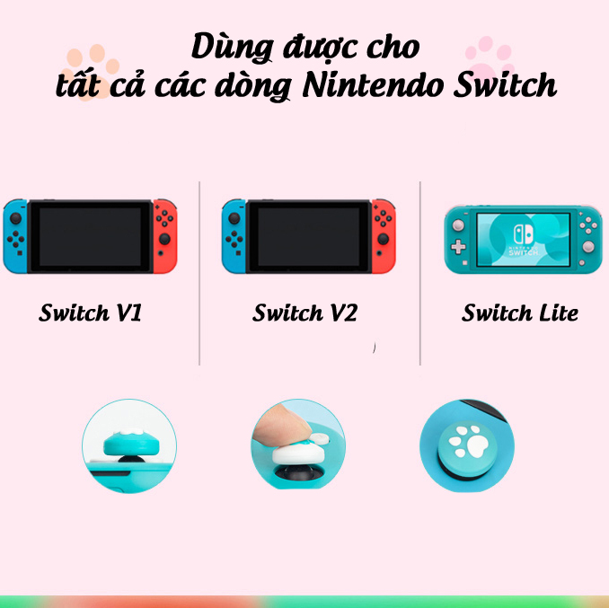 Núm bọc analog Joycon cho Nintendo Switch Nintendo Switch Lite set 4 núm chính hãng Hori