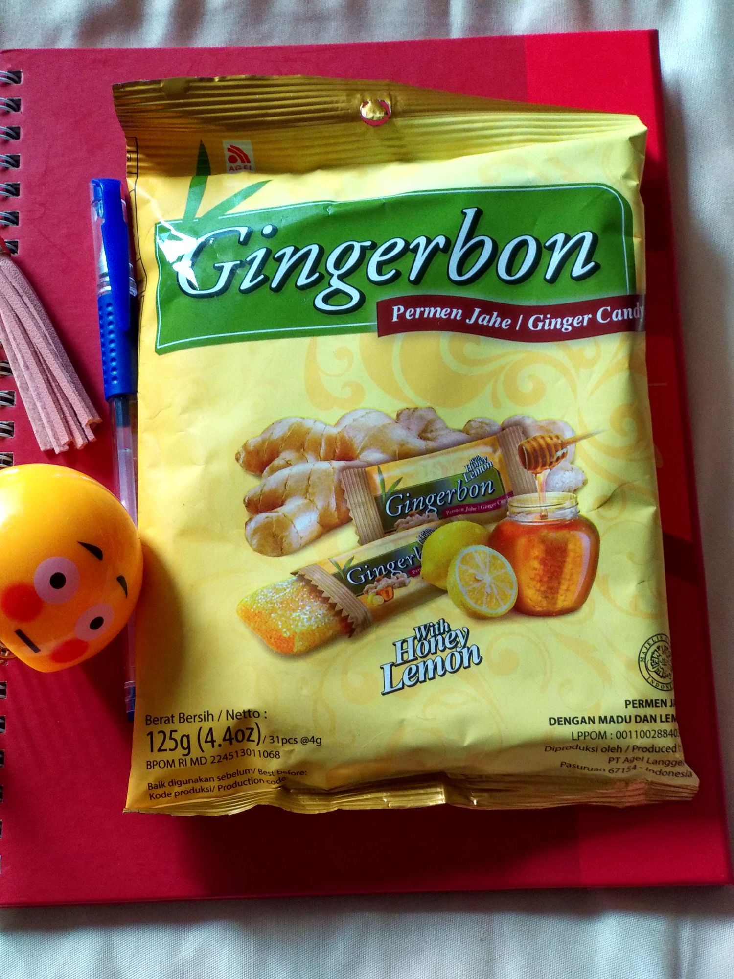 Kẹo gừng Gingerbon chanh mật ong (125g)