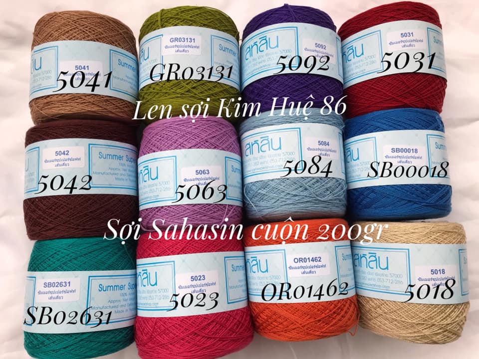 Sợi Sahasin Thái Lan cuộn 200gr