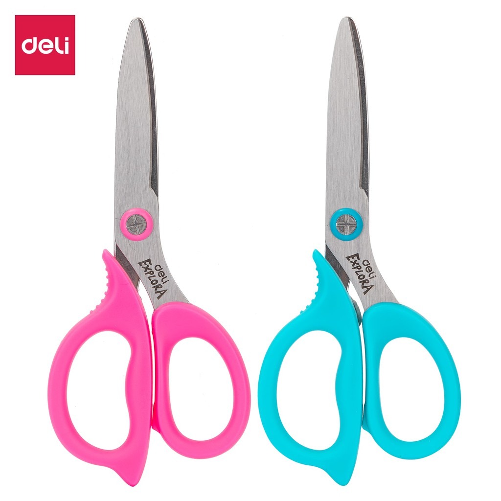 (1 Cây) Kéo học sinh Deli 135mm - Explora - E77755