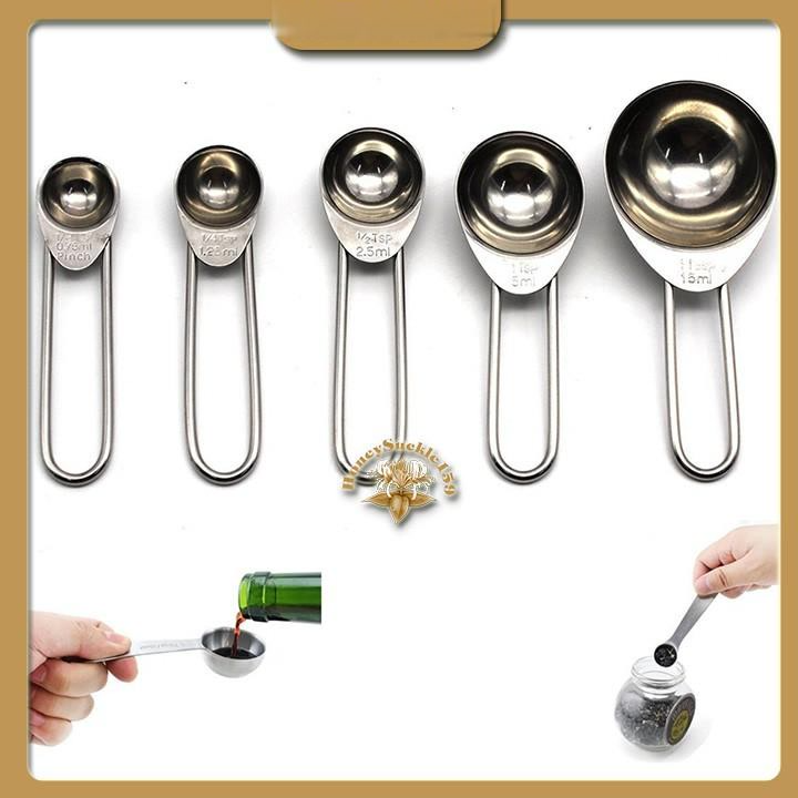 Bộ Thìa Đong Inox 5 Chiếc (Đơn vị TSP,ML)