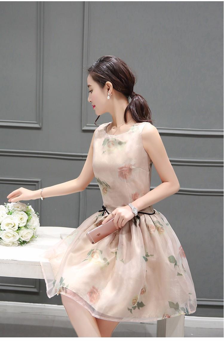 [HCM]Đầm Xòe Họa Tiết Dịu Dàng