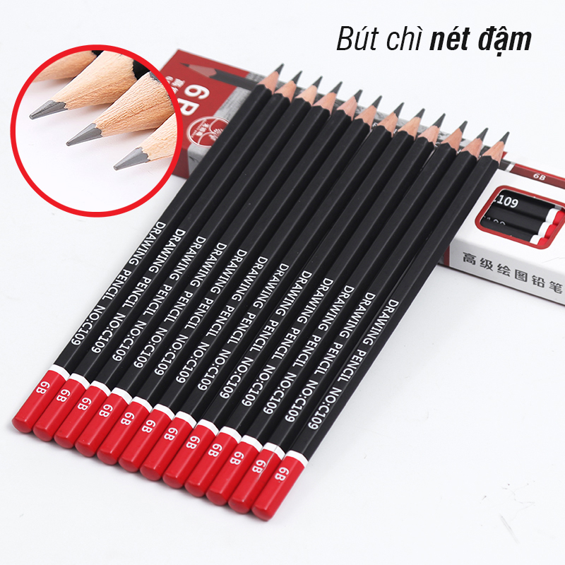 Bút chì 2B hộp 12 cây