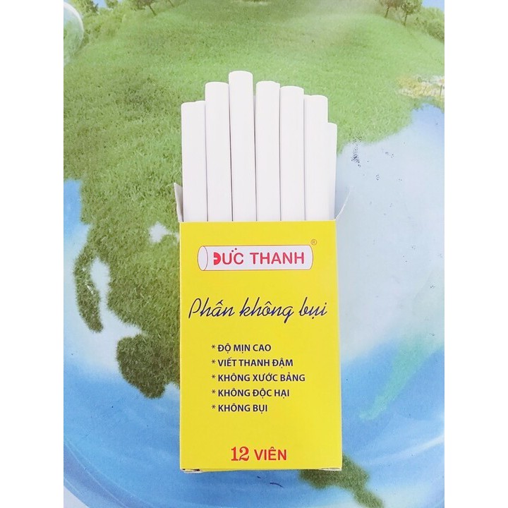 Hộp 12 viên Phấn trắng không bụi Đức Thanh