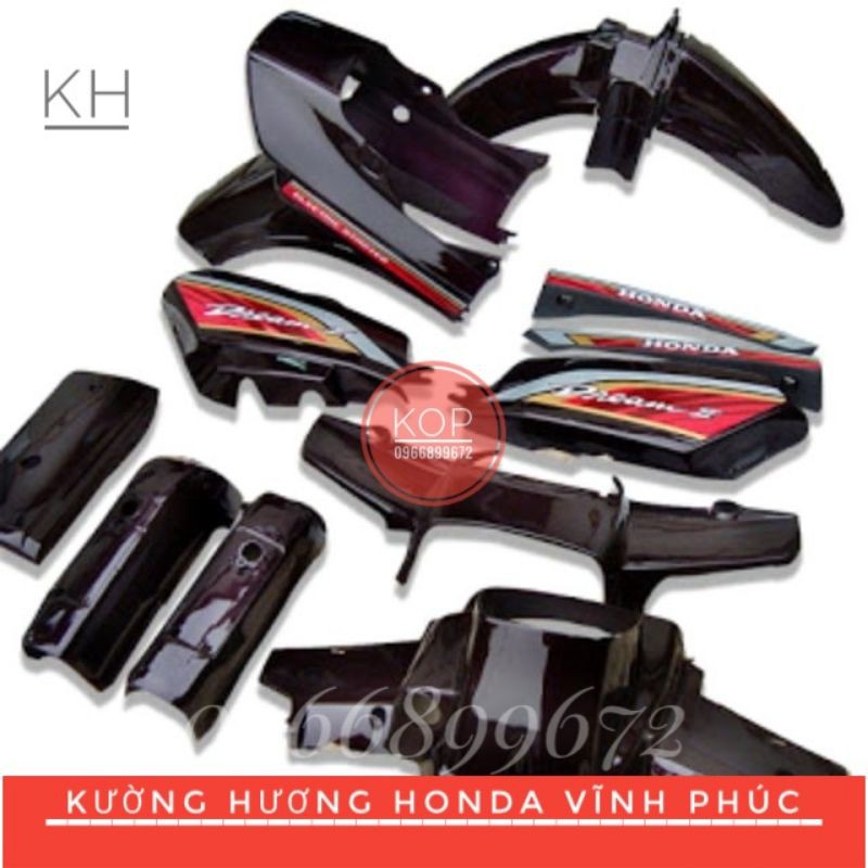 Dàn áo xe DREAM Thái Việt ( sẵn tem nhiều mẫu Từ 1999-2005Tùy Chọn ) _Bộ Gồm 11 Chi Tiết Loại NHựa PP ABS Cao Cấp