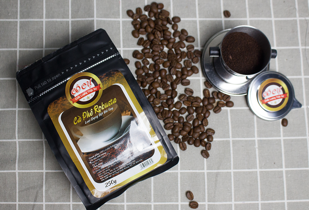 Cà phê bột Robusta nguyên chất dòng cao cấp Cô Cự 250gr