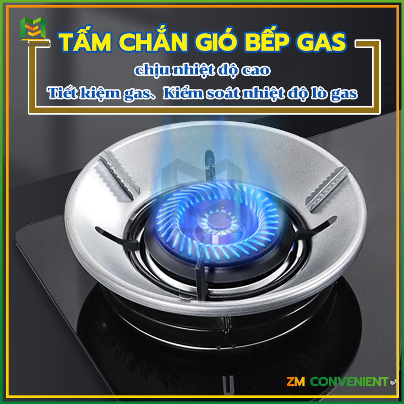 Kiềng chắn gió bếp gas thép không gỉ dễ dàng vệ sinh, tiết kiệm thời gian nấu nướng, tiết kiệm chi phí gas hàng tháng