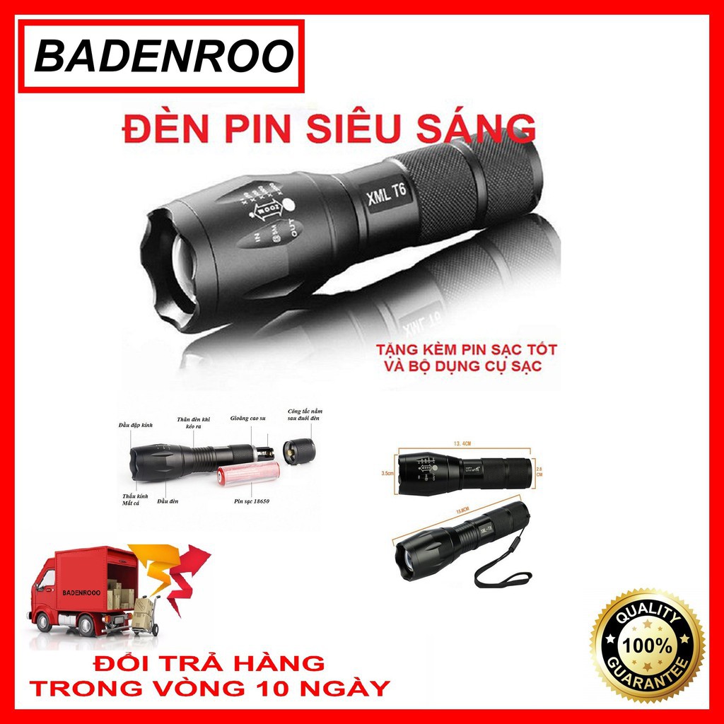 [HCM]Den Bin Sieu Sang Police Đèn Pin Siêu Sáng Đèn Pin Police XMLT6 Nhật Bản Tích Hợp Nhiều Chức Năng Soi Sáng Nhỏ Gọn Tiện Dụng.