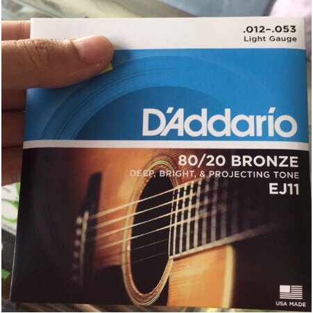 Dây đàn Guitar Aucostic Addario EJ 11 (cỡ 12-53)