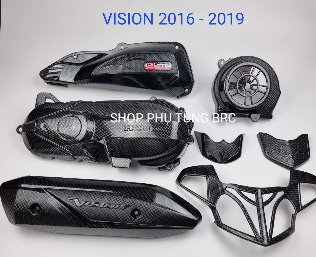 Combo 7 món ốp phủ cacbon trang trí xe VISION 2014 - 2019 ( Shop uy tín, Hàng chất lượng, Giá tốt, Mua ngay)