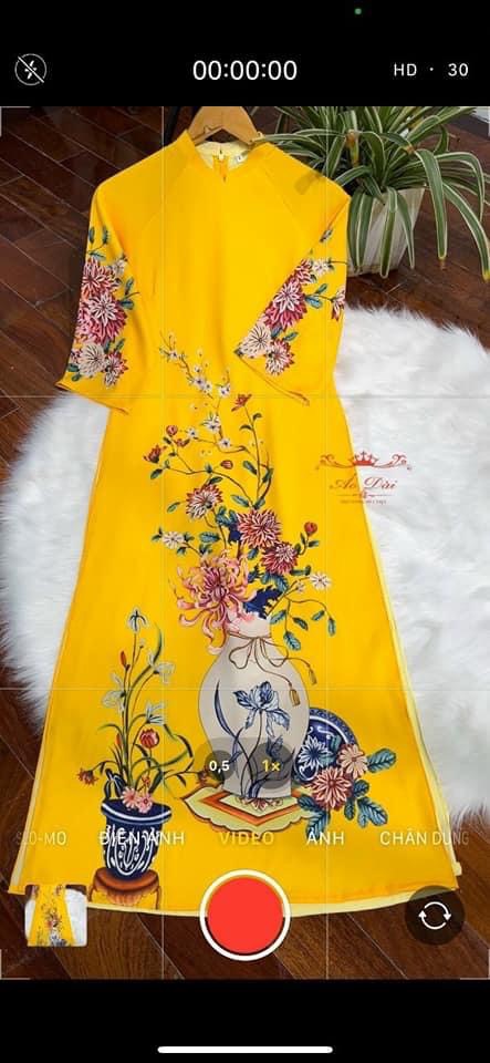 Áo dài lụa gấm mẫu mới
