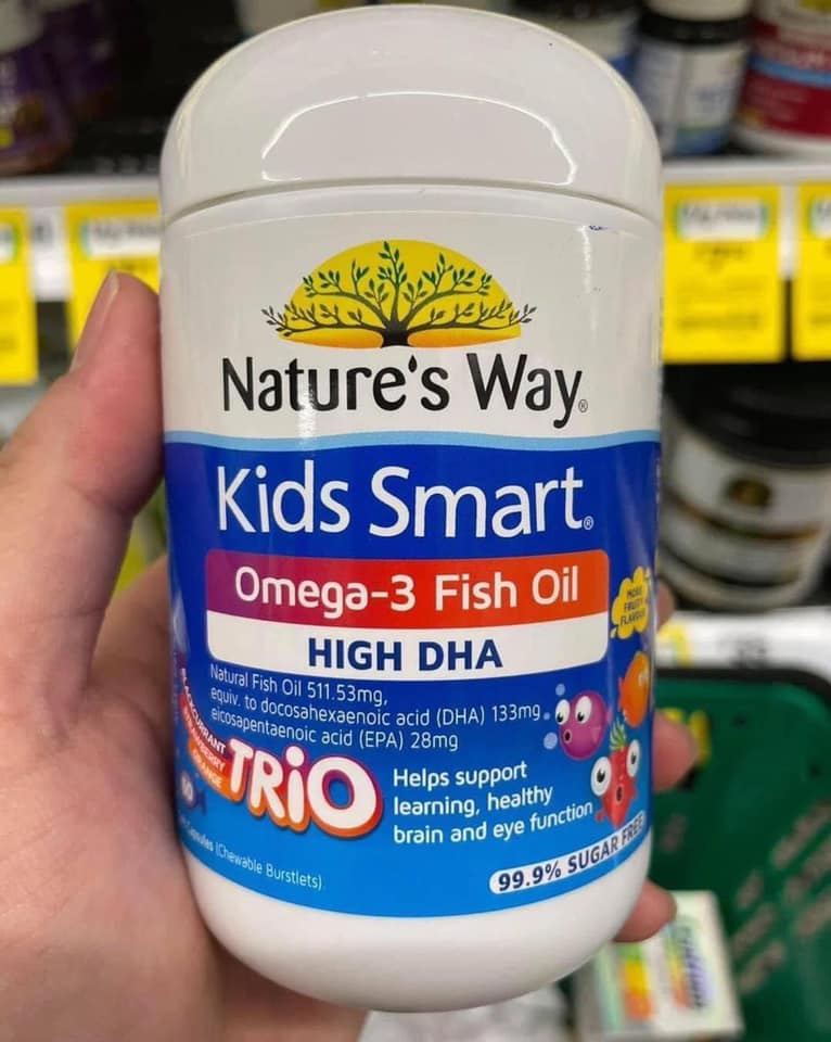 dầu cá Nature's Way Kid Smart Omega 3 Fish Oil 60 viên