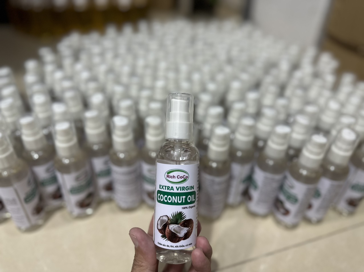 DẦU DỪA HỮU CƠ ÉP LẠNH - RICH COCO – EXTRA VIRGIN COCONUT OIL – CHAI 100ml