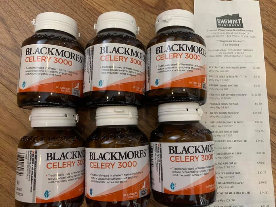 Blackmores Celery 3000mg Gout 50 viên