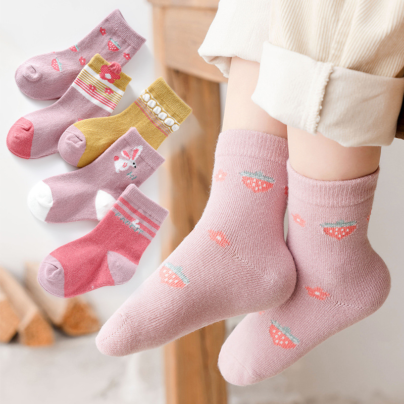 Set 5 đôi tất cho bé từ 1 đến 12 tuổi