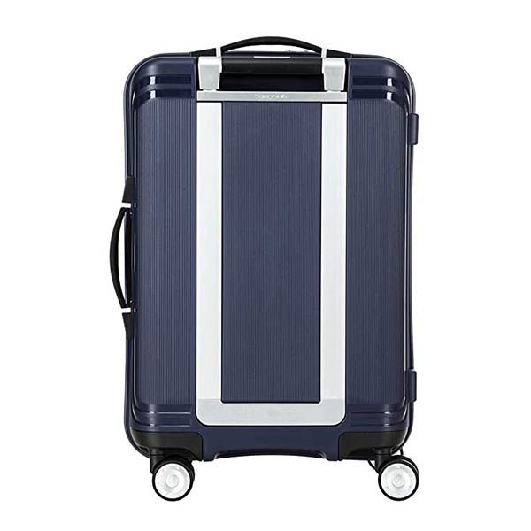 SAMSONITE Hartlan Polypropylene 55.5 cms Navy Hardsided Cabin Luggage (SAM HARTLAN Spinner 55 Navy)