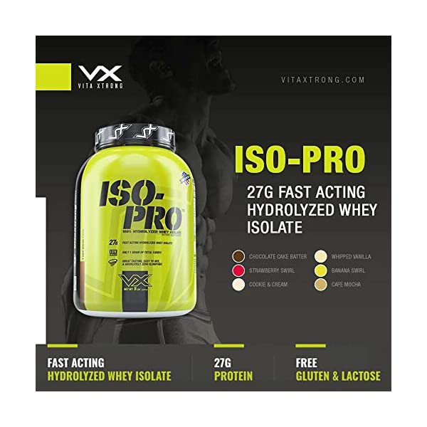 ISO PRO Whey Protein 5lbs  - 100% Hydrolyzed Sữa tăng cơ Hỗ Trợ, Phát Triển Và Duy Trì Cơ Bắp Hiệu Quả, Giảm Mỡ, PROTEIN CAO CẤP, HẤP THỤ CỰC NHANH