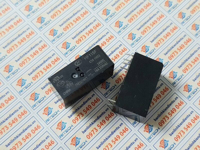 Hf115f 024-1hs3 relay 24vdc 16a 6 chân