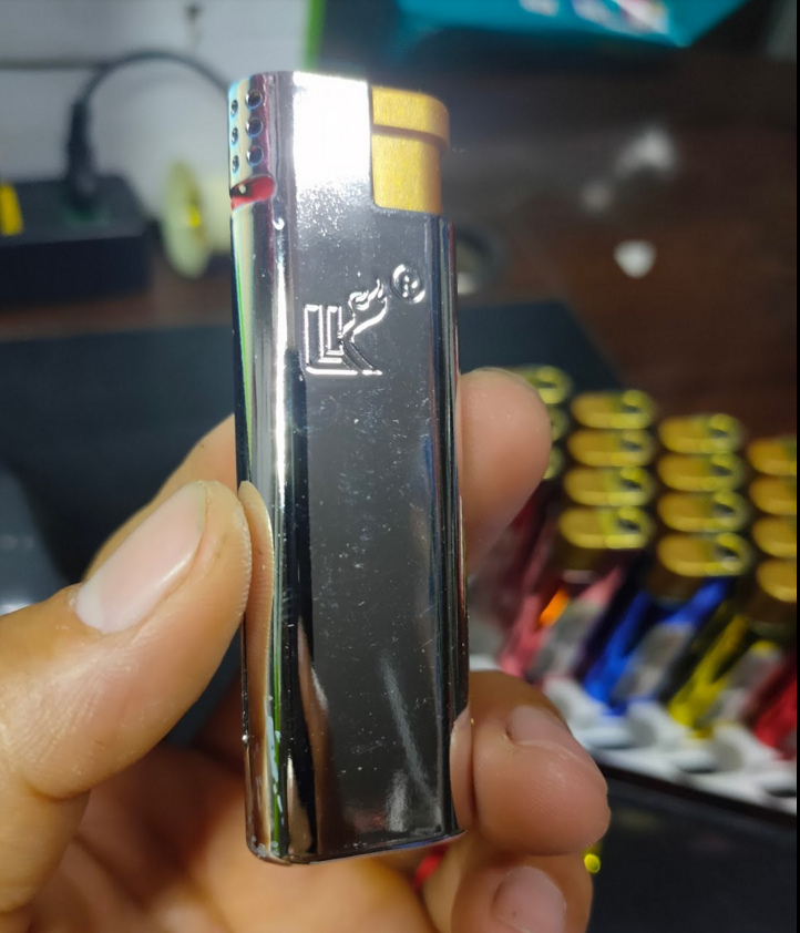 2 cái Bật lửa khò tia vỏ kim loại T5