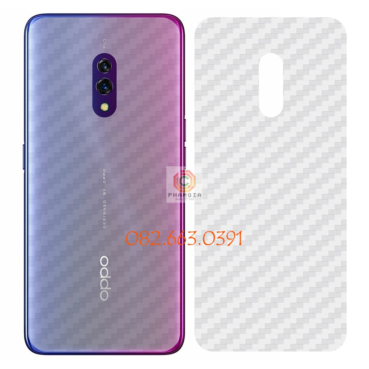Miếng dán mặt lưng skin carbon Oppo K3/ Realme X