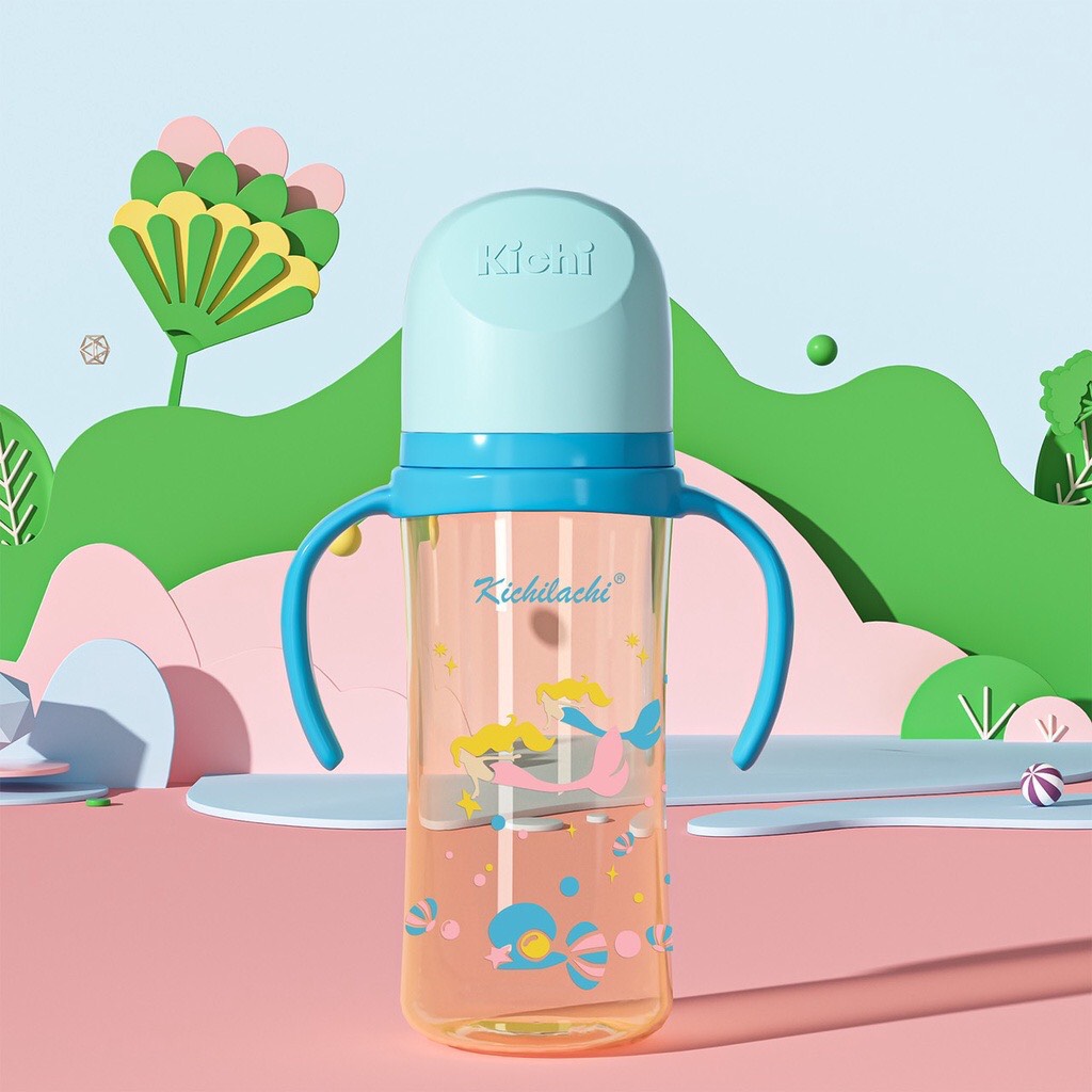 Bình sữa cổ rộng kichilachi ppsu 160ml/240ml/300ml