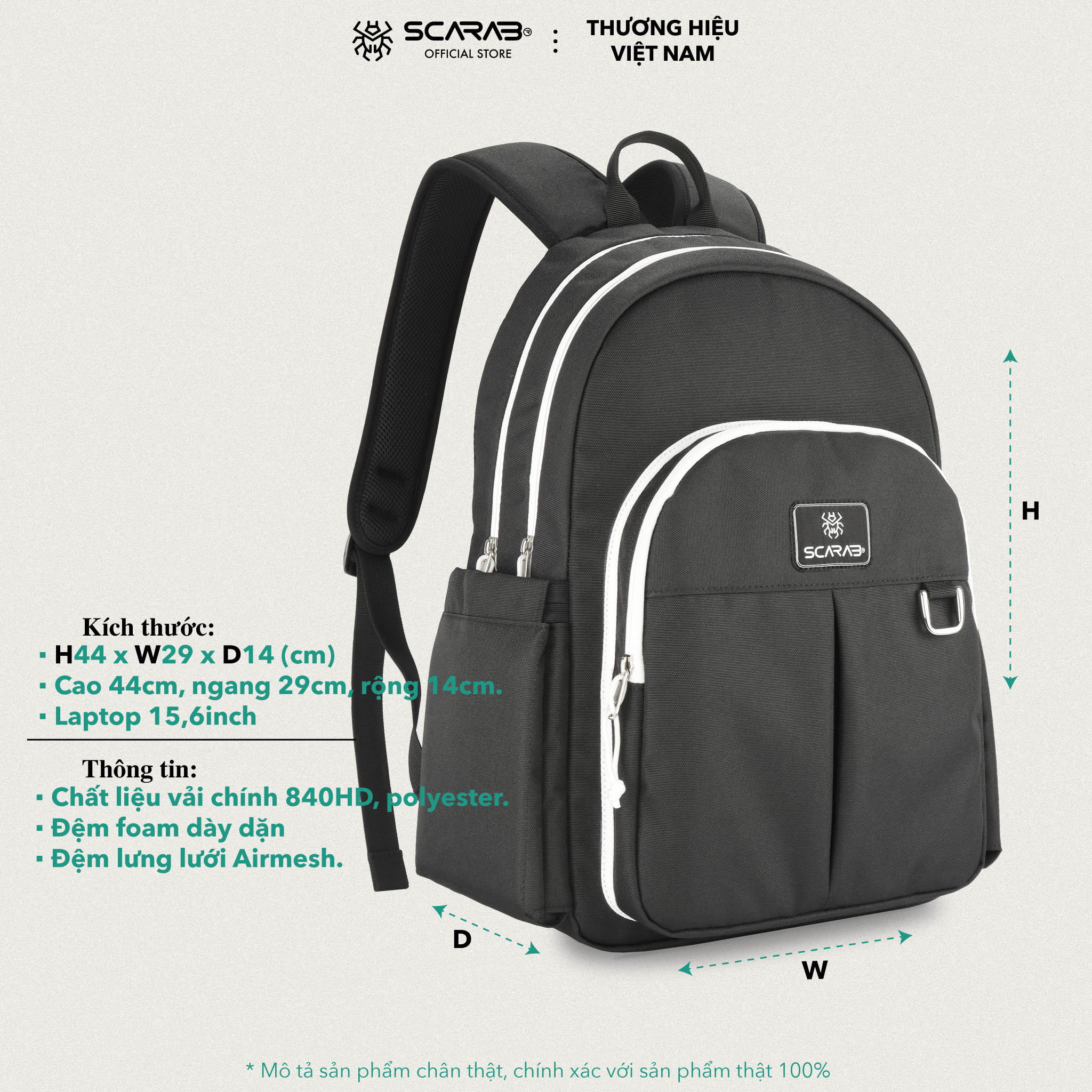 Balo Đi Học SCARAB - SIMPLE™ Unisex