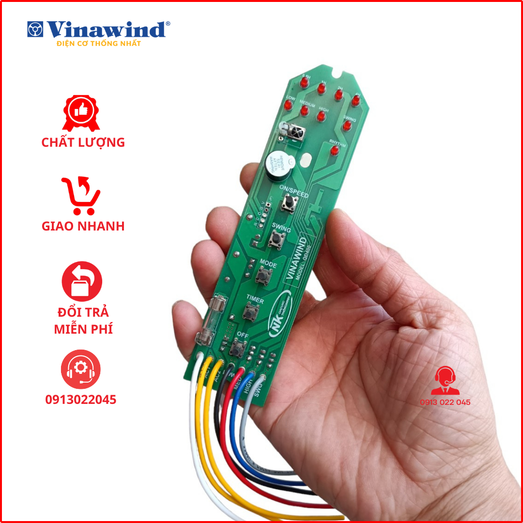 Mạch quạt cây Vinawind - Điện cơ thống nhất (Hàn sẵn dây dài 12cm)