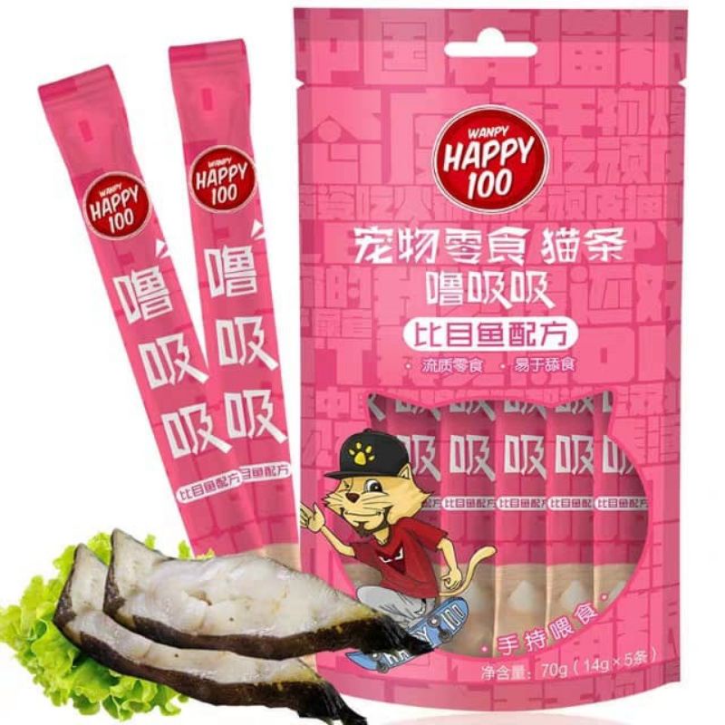 Súp thưởng cho mèo Happy 100 gói 5 thanh