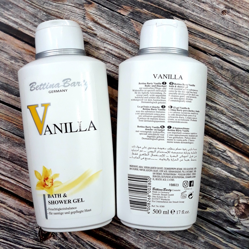 Sữa tắm Vanilla của Bettina Barty Germany - 500 ml