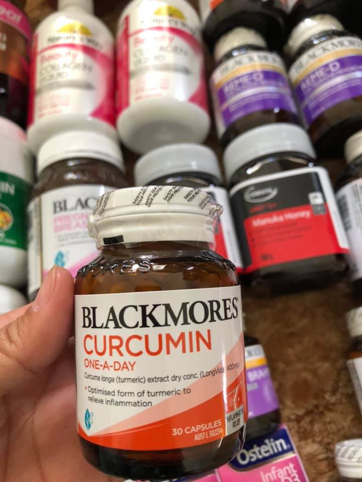 Viên uống tinh chất nghệ Blackmores Curcumin one a day inflammation vitamin 30 viên Úc