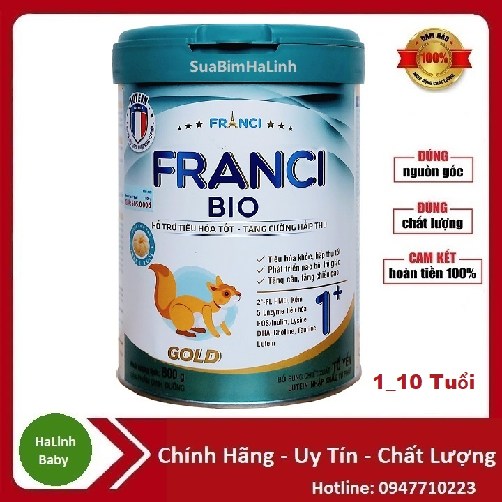 Sữa Bột Franci Bio 0 1 Lon 800g HSD 2026