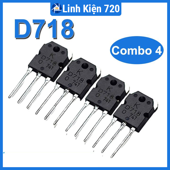 Bộ 4 con transistor d718 to-247 trans npn 8a 120v