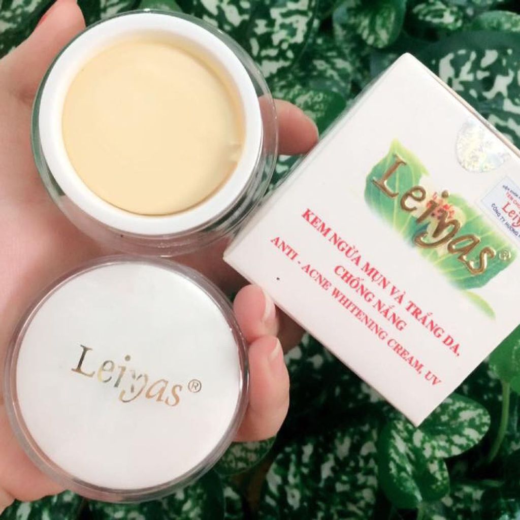 Kem dưỡng da ngăn ngừa mụn và trắng da chống nắng Leiyas 10g