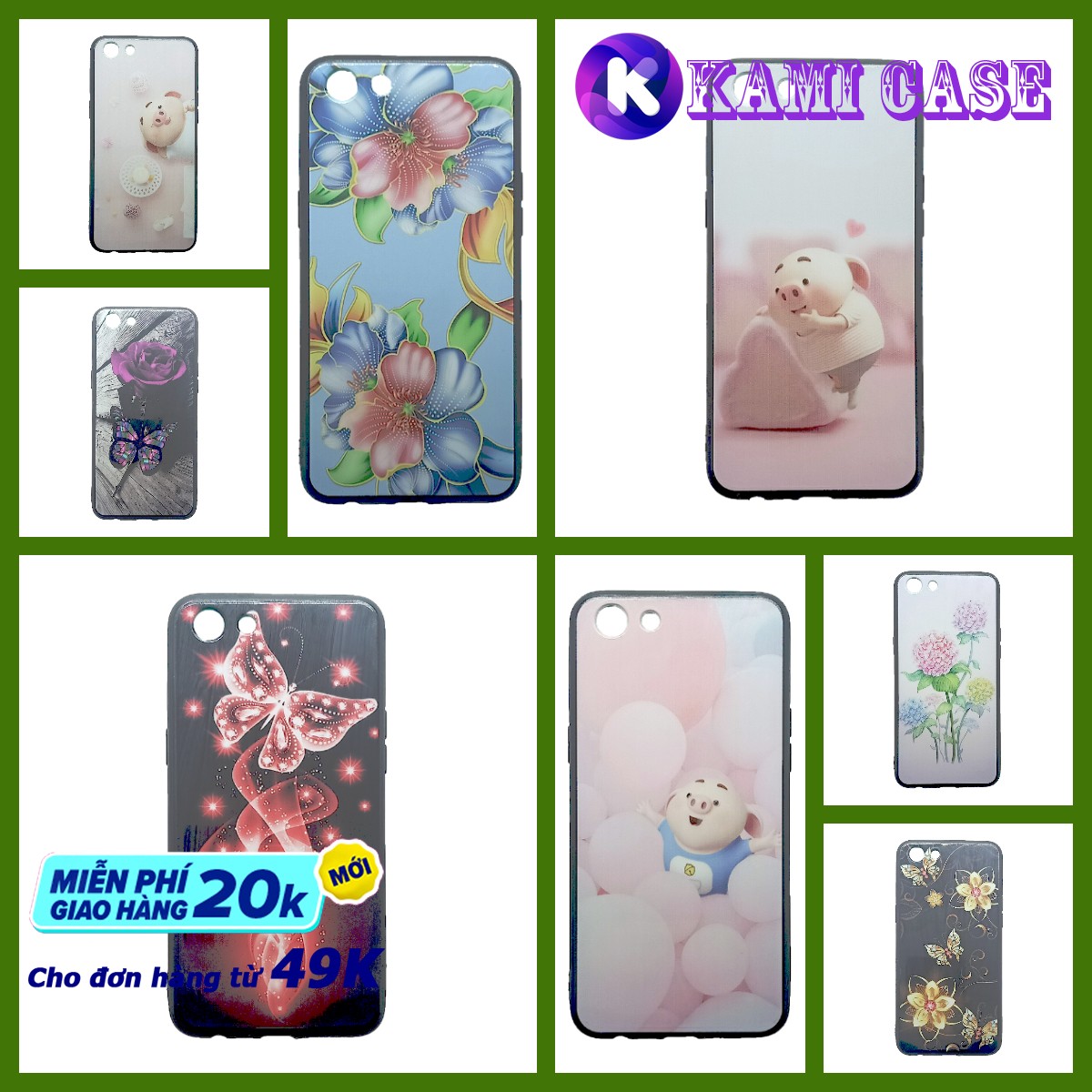 Ốp Lưng OPPO A83 Cứng Bóng Viền Dẻo