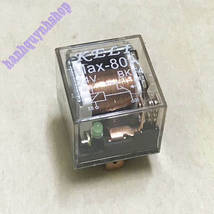 Rơ Le 4 Chân 24V 80A Nhựa Trong