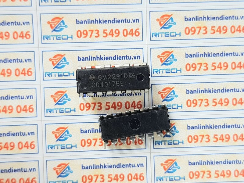 Cd4017be, cd4017bp, cd4017 dip-16 ic