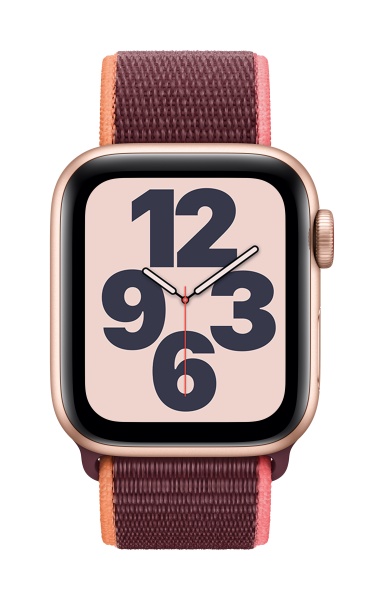 [NEW 2020] Đồng hồ thông minh Apple Watch SE 40mm (GPS + CELLULAR) Vỏ Nhôm Vàng, Dây Loop Đỏ Mận (MYEJ2VN/A) - Hàng chính hãng, mới 100%