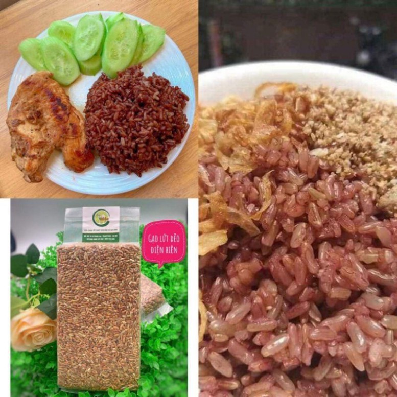 1kg gạo lứt đỏ dẻo điện biên ăn kiêng giảm cân eatclean