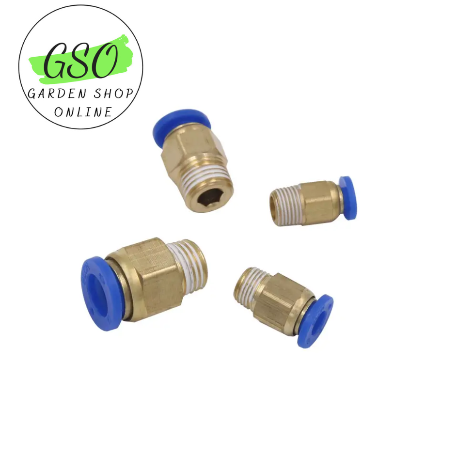Pneumatic 13mm external thread straight PC connector full-size hose and thread