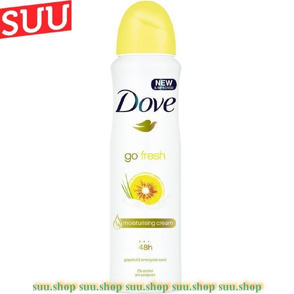 Xịt Khử Mùi Nữ Dove 150ml Go Fresh Chanh
