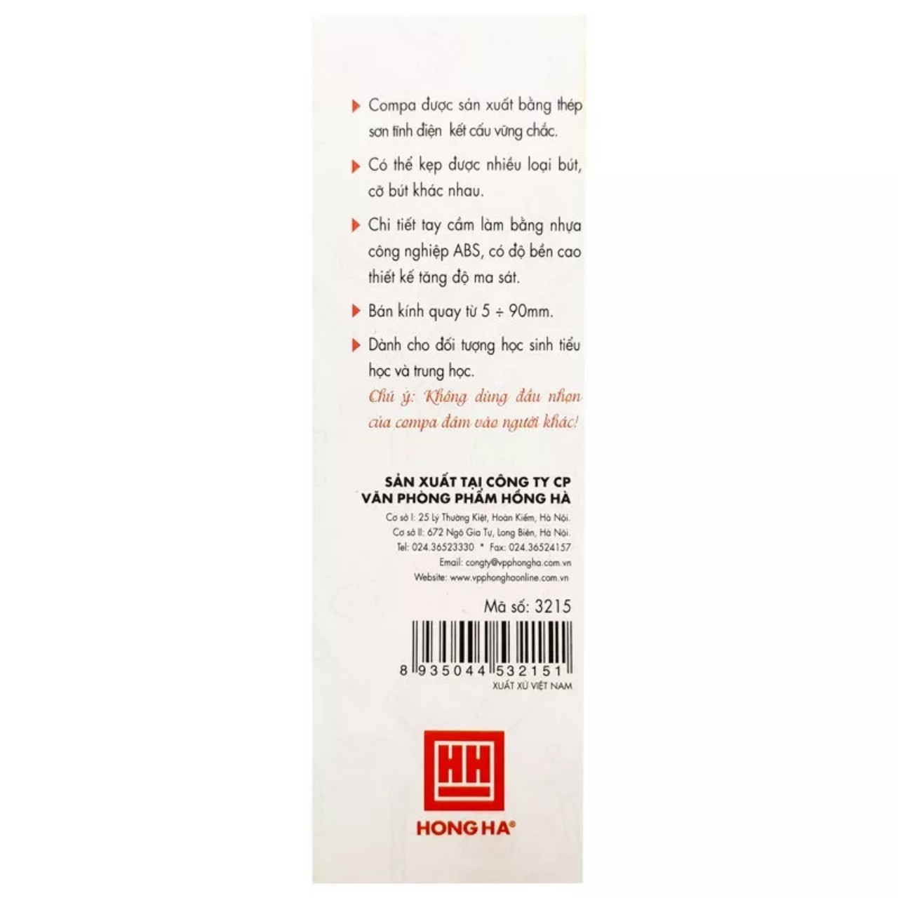 Compa chì gỗ Hồng Hà mã 3215