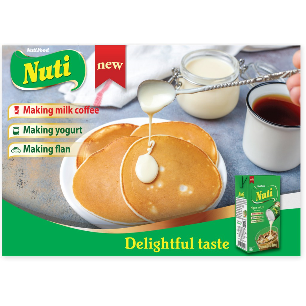 Sữa đặc Nuti xanh hộp giấy