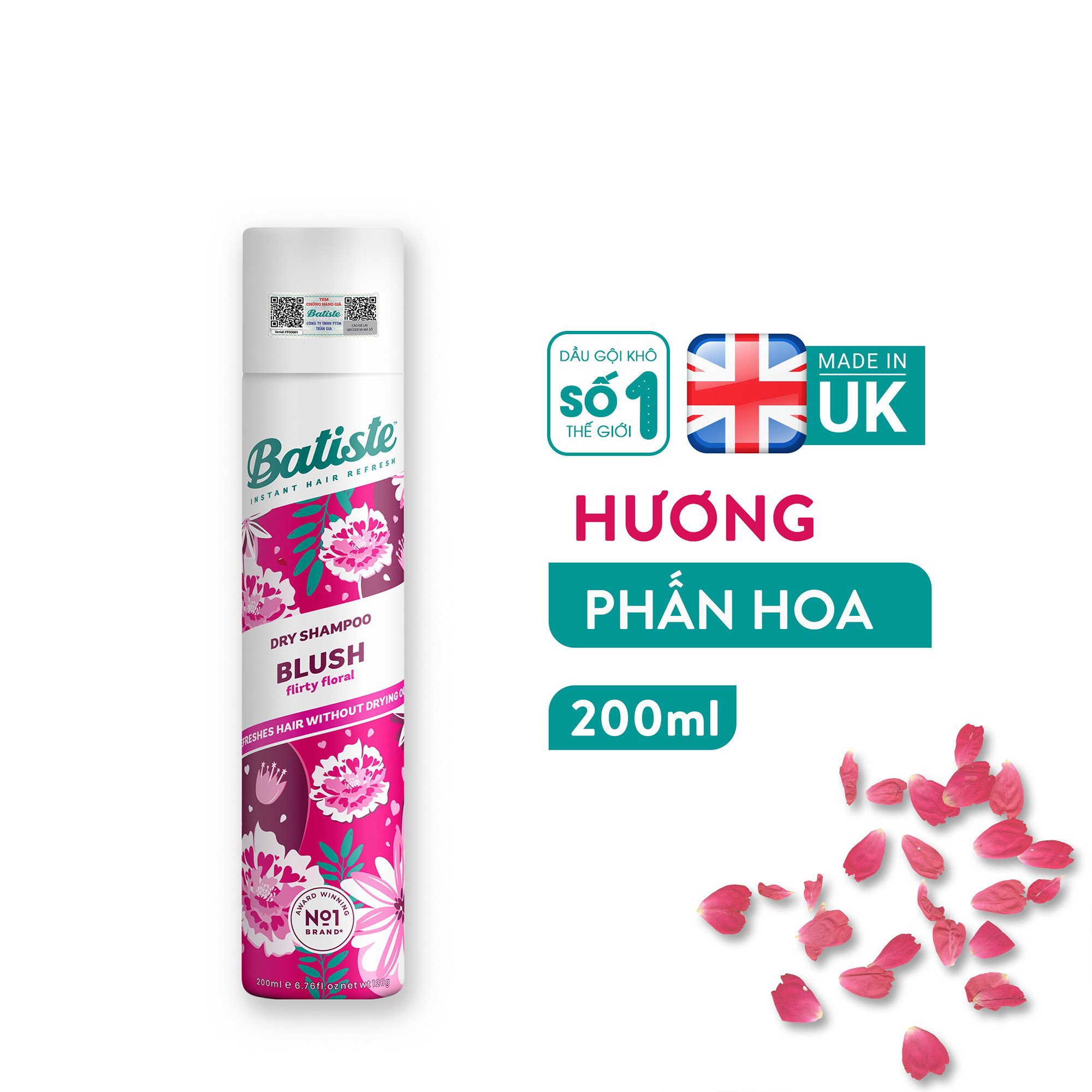 Dầu Gội Khô Batiste Dry Shampoo 50ml / 200ml
