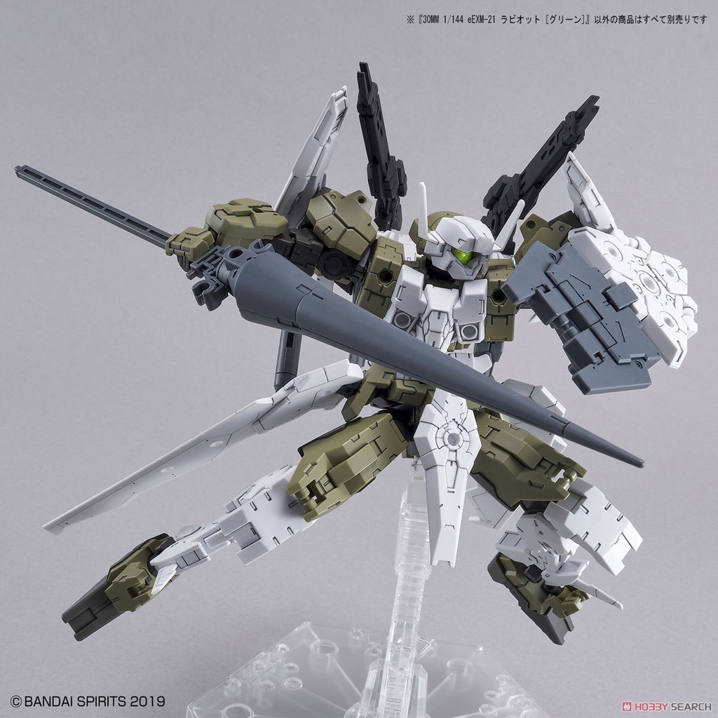[Hoàn Tiền 10%]Mô hình lắp ráp 30MM 1/144 eEXM-21 RABIOT [GREEN] Bandai