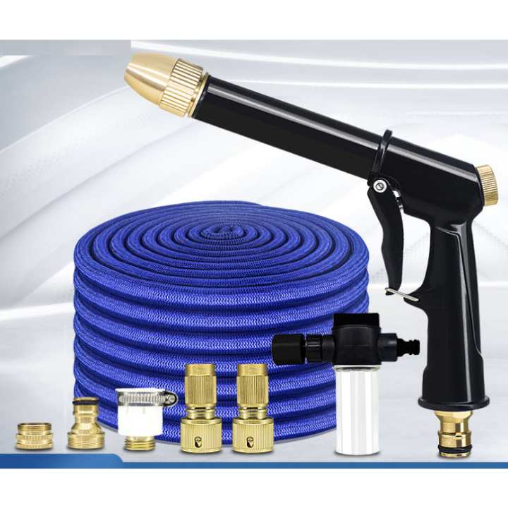 Bộ dây và vòi xịt tăng áp lực nước rửa xe tưới cây loại 7.5m (dãn nở 22m) -2 -206733-2 -TLG