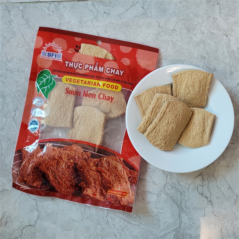 Túi 100gr Sườn non chay thực phẩm chay từ đậu nành