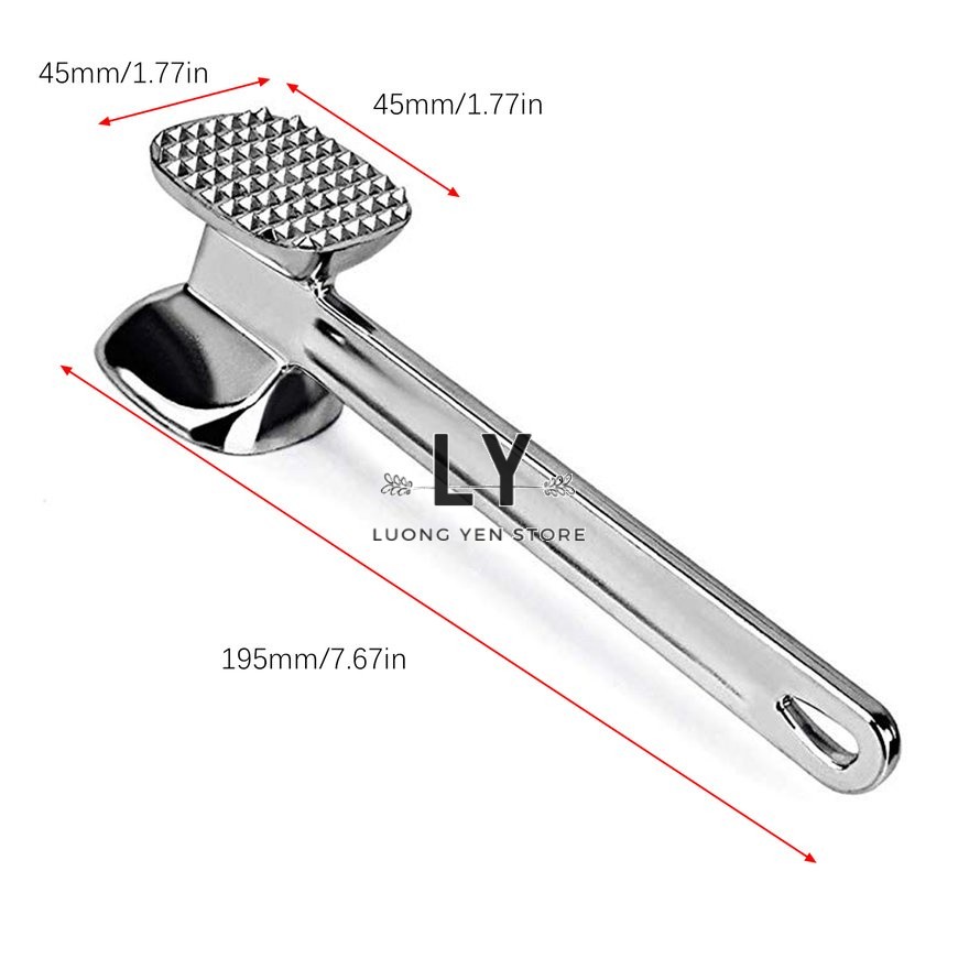 Búa Đập Thịt, đá 2 mặt chất liệu nhôm size to